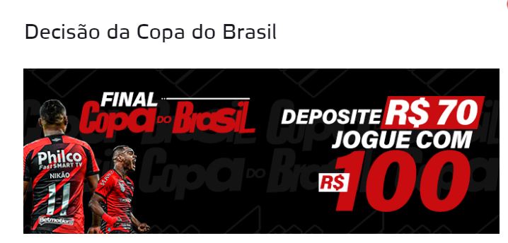 Betmotion Brasil - promoção final da Copa do Brasil