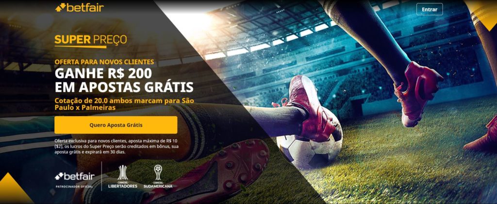 Betfair Super Preço - ambos marcam São Paulo x Palmeiras