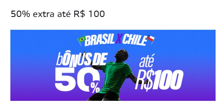 Betmotion - bônus Brasil x Chile