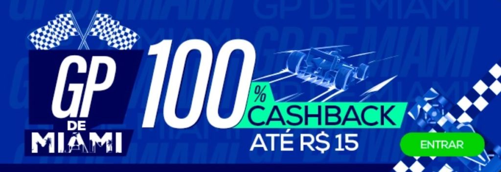 Promoção Betmotion - cashback Grande Prêmio de Miami