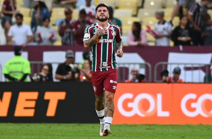 Nathan jogando pelo Fluminense no Brasileiro