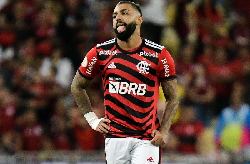 Gabigol jogando pelo Flamengo