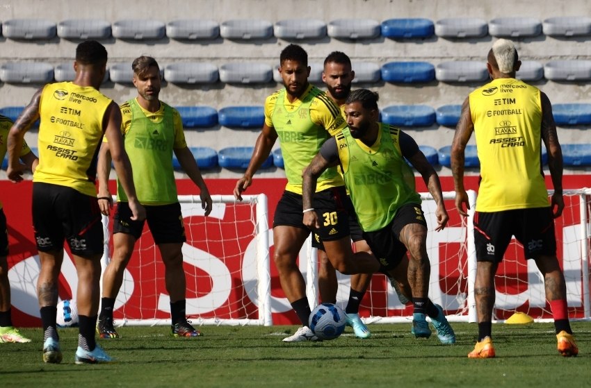 Flamengo treinando para a final da Libertadores