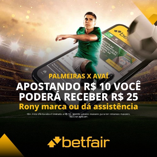 Promoção Betfair - Palmeiras x Avaí