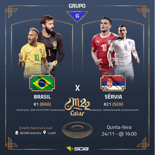 Brasil x Sérvia: seleção brasileira estreia na Copa do Mundo 2022