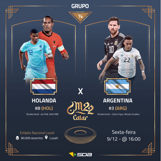 Holanda x Argentina: onde assistir, horário e escalações das quartas de  final da Copa do Mundo 2022
