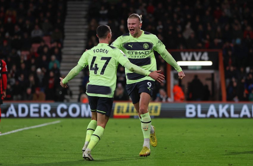 Foden e Haaland, do Manchester City