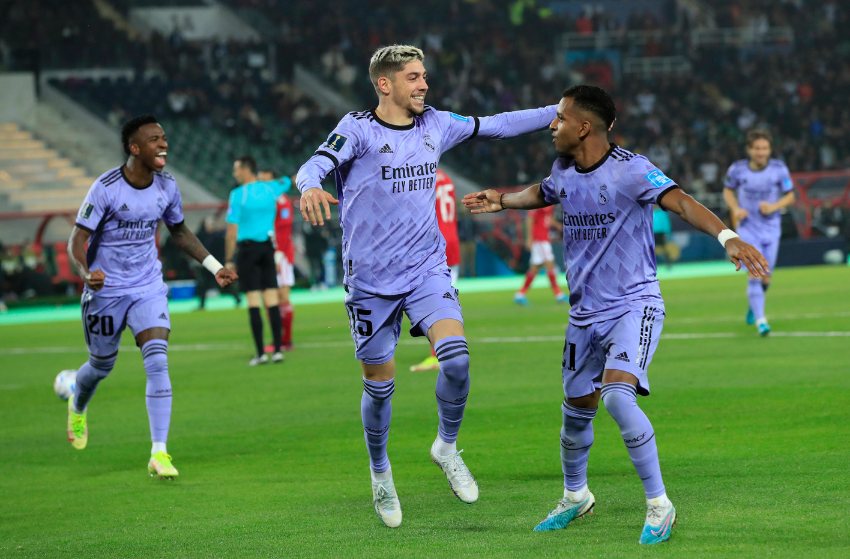 Vini Jr, Valverde e Rodrygo, do Real Madrid