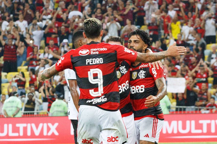 Pedro e Gabigol, do Flamengo