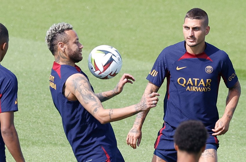 Neymar e Verratti, do PSG