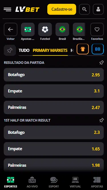 Análise do aplicativo de apostas LVBet Brasil