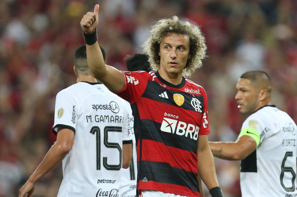 Zagueiro David Luiz em jogo do Flamengo