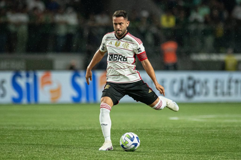 Meia Everton Ribeiro, anunciado pelo Bahia, em ação pelo Flamengo no último Brasileirão