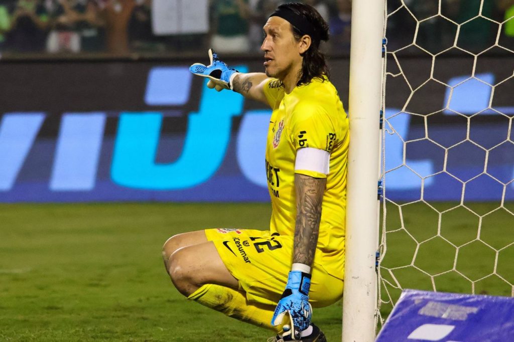 Goleiro Cássio em jogo do Corinthians