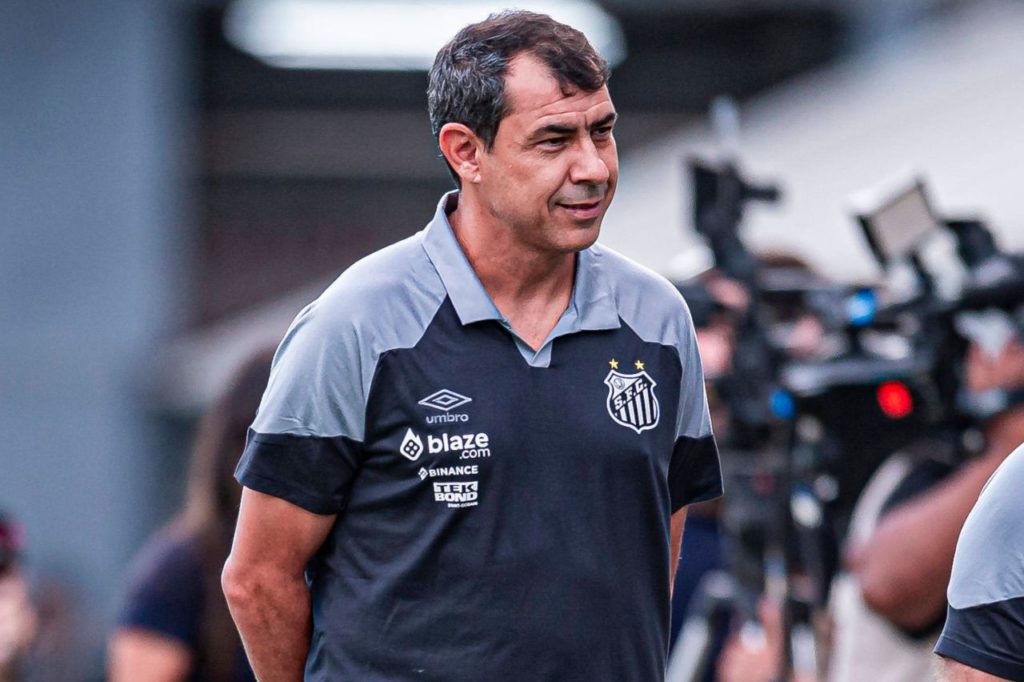 Técnico Fábio Carille no comando do Santos