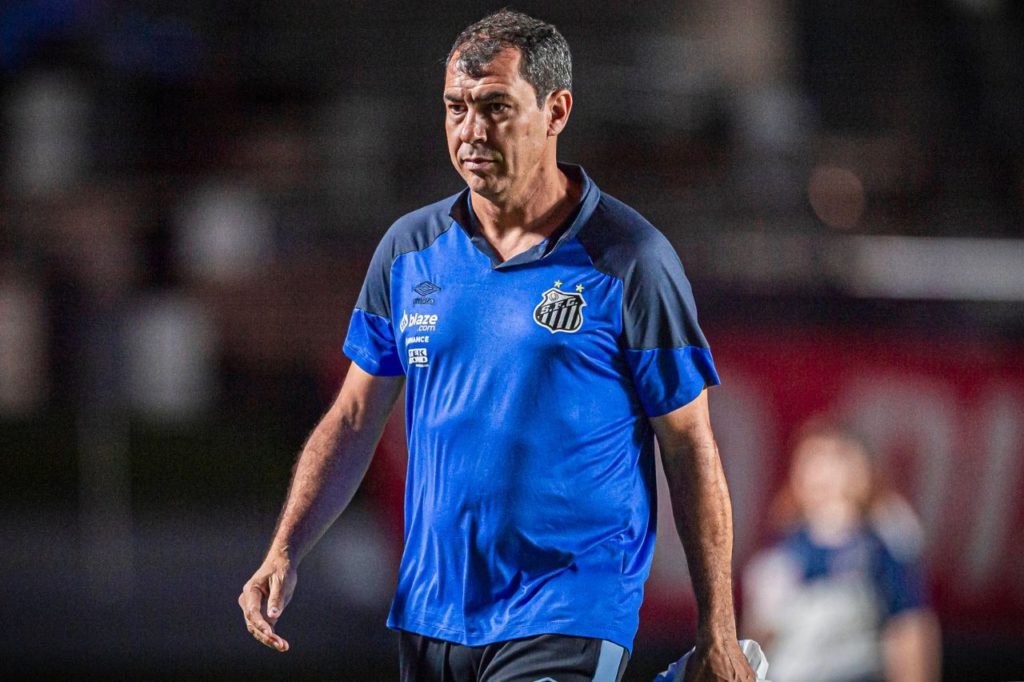 Técnico Fábio Carille no comando do Santos