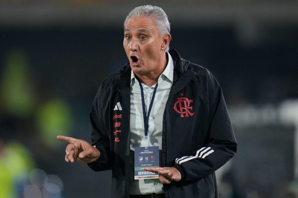 Técnico Tite no comando do Flamengo na temporada 2024