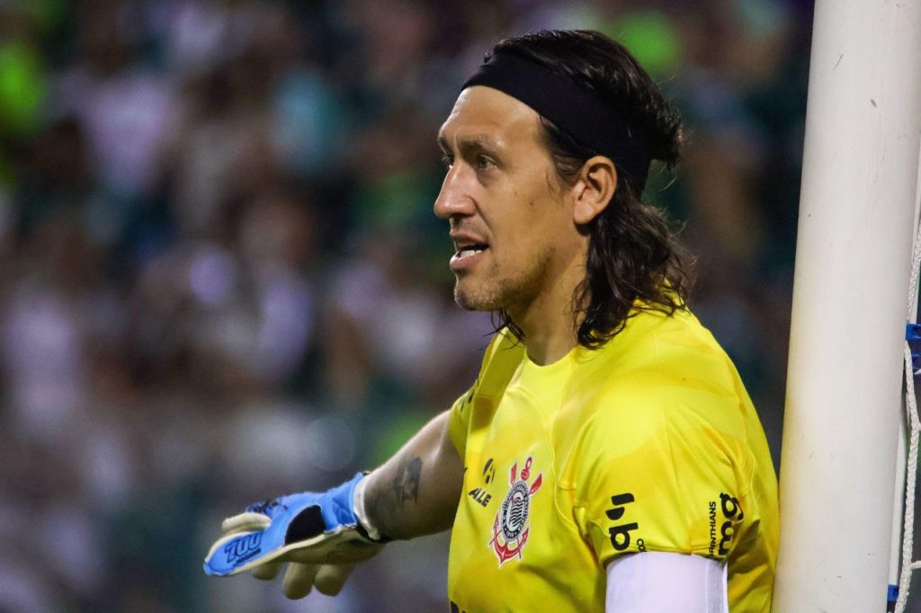 Goleiro Cássio em jogo do Corinthians