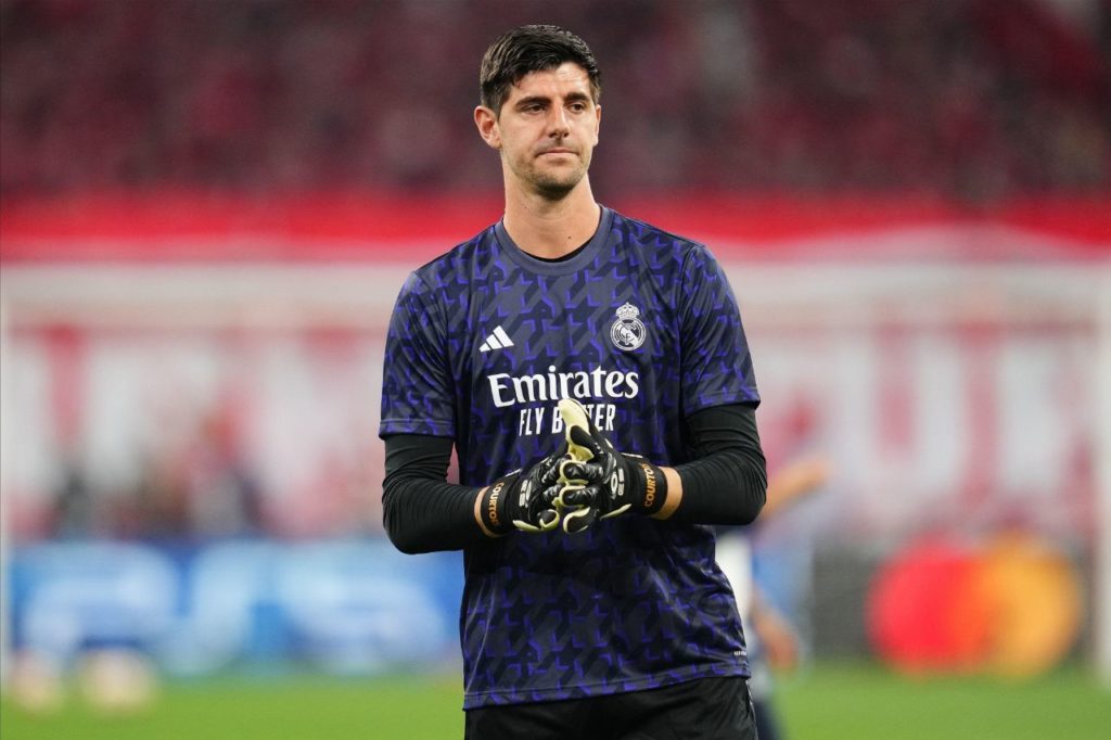 Goleiro Courtois em jogo do Real Madrid