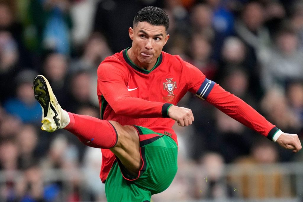 CR7 em ação pela seleção portuguesa