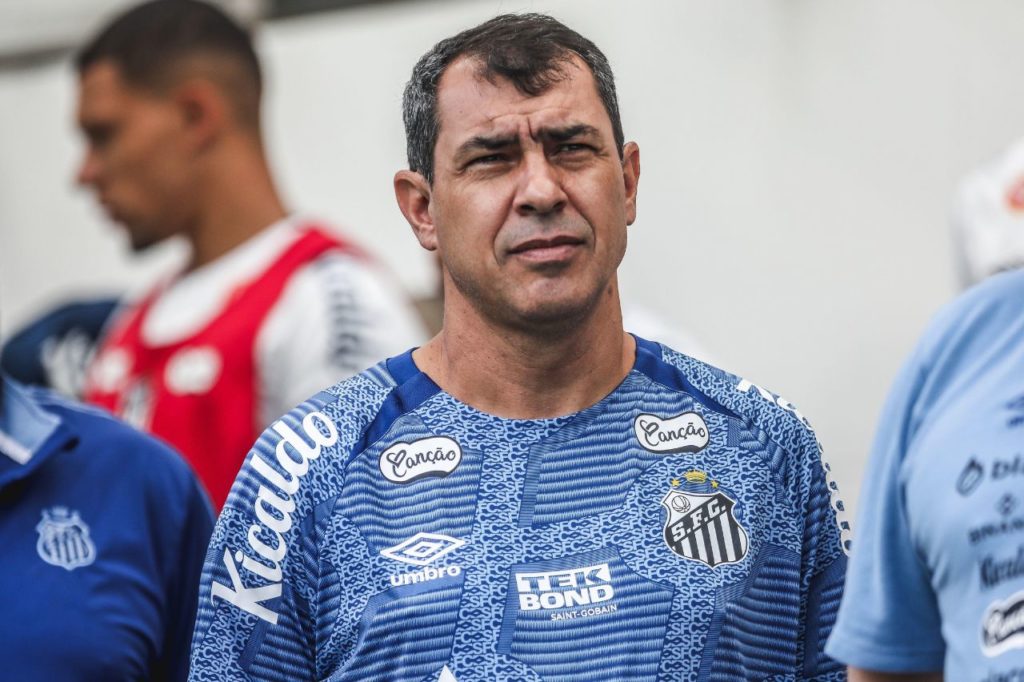 Técnico Fábio Carille no comando do Santos