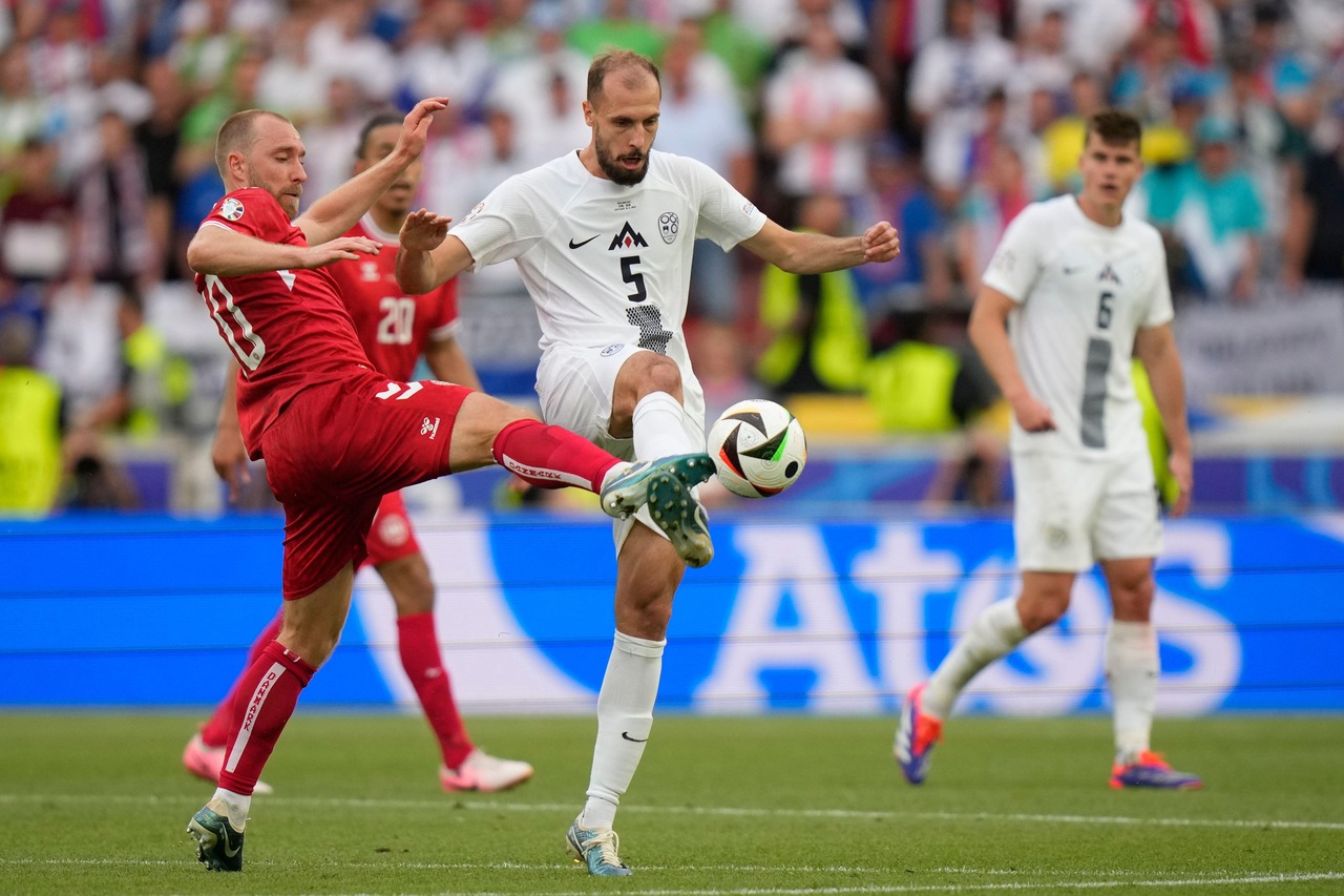Euro-2024: Dinamarca e Eslovênia ficam no empate pelo Grupo C