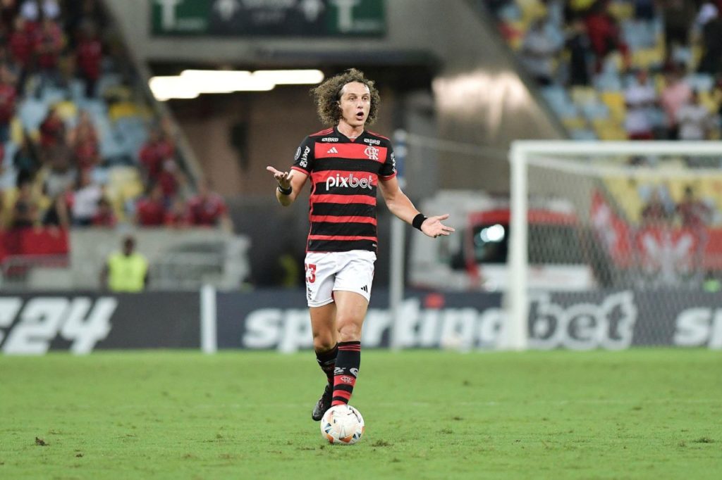 Zagueiro David Luiz em ação pelo Flamengo