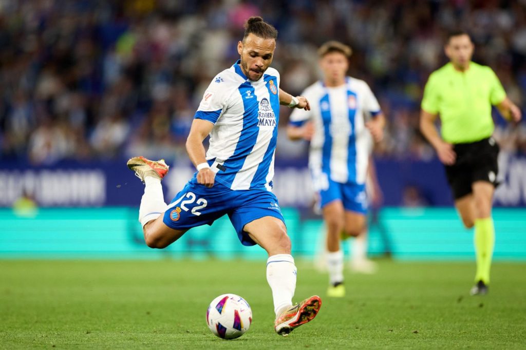 Dinamarquês Martin Braithwaite jogando pelo Espanyol