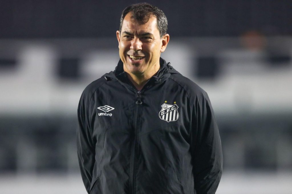 Técnico Fábio Carille no comando do Santos na Série B