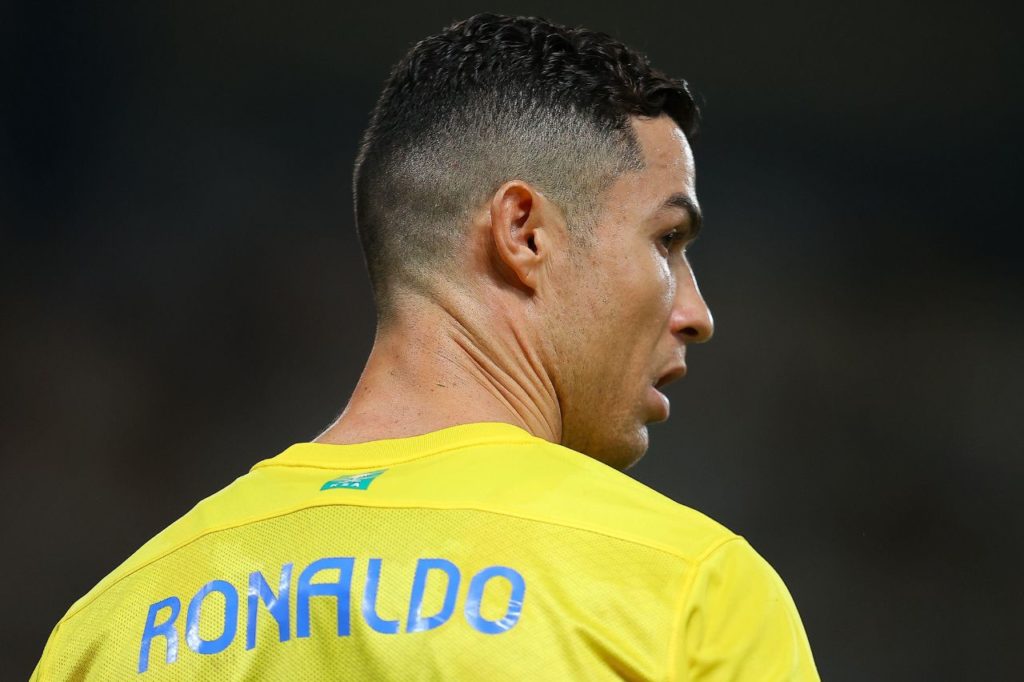 Atacante Cristiano Ronaldo, o CR7, em jogo do Al-Nassr