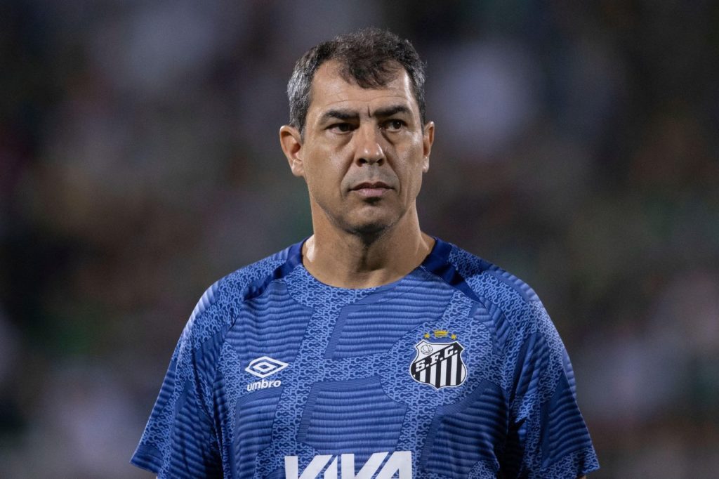 Técnico Fábio Carille no comando do Santos