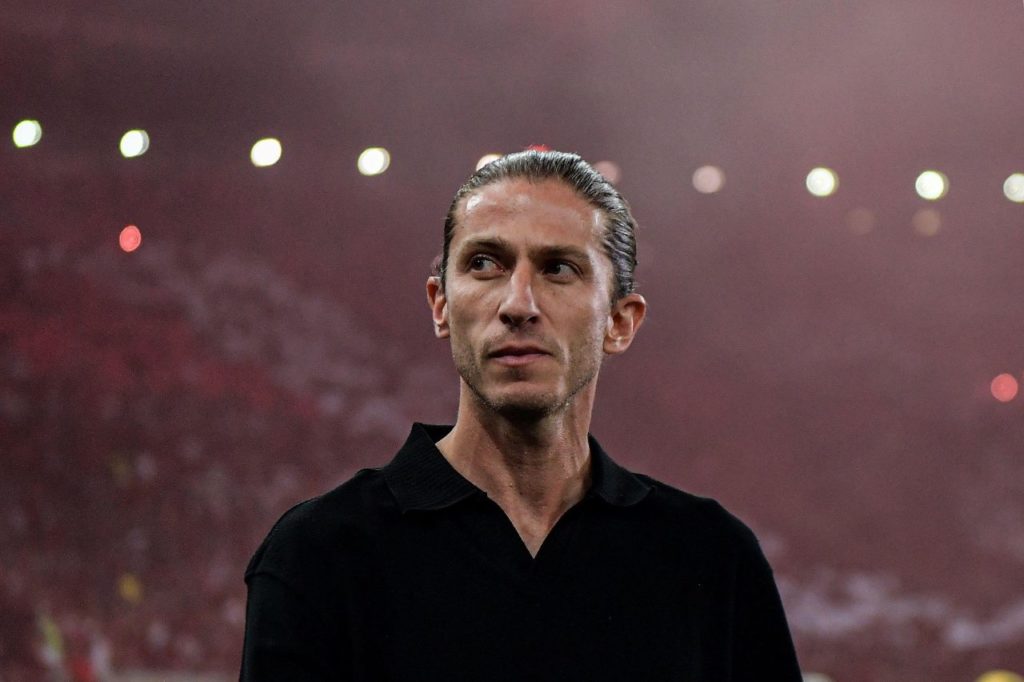 Técnico Filipe Luís no comando do Flamengo no Brasileirão