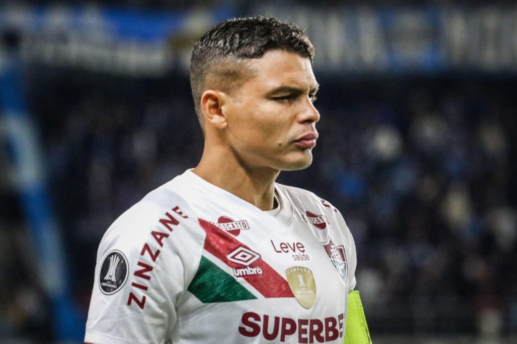 Zagueiro Thiago Silva em jogo do Fluminense